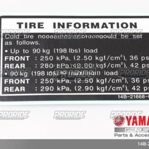 מדבקה לחץ אויר MT09 14/FZ1 08