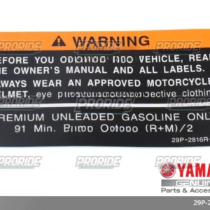 תוית אזהרה מידע כללי MT-09 17-20