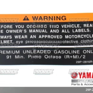 תווית אזהרה מידע כללי MT-09 21-23