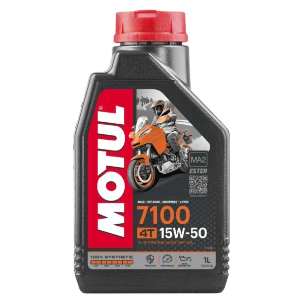 שמן מנוע מוטול למנועי 4 פעימות בנפח 1 ליטר – MOTUL 7100 4T 15W50
