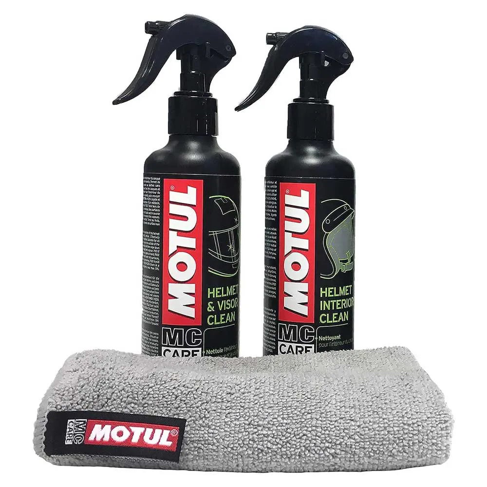 ערכת ניקוי לקסדה ומשקף MOTUL M1 + M2 כולל מטלית