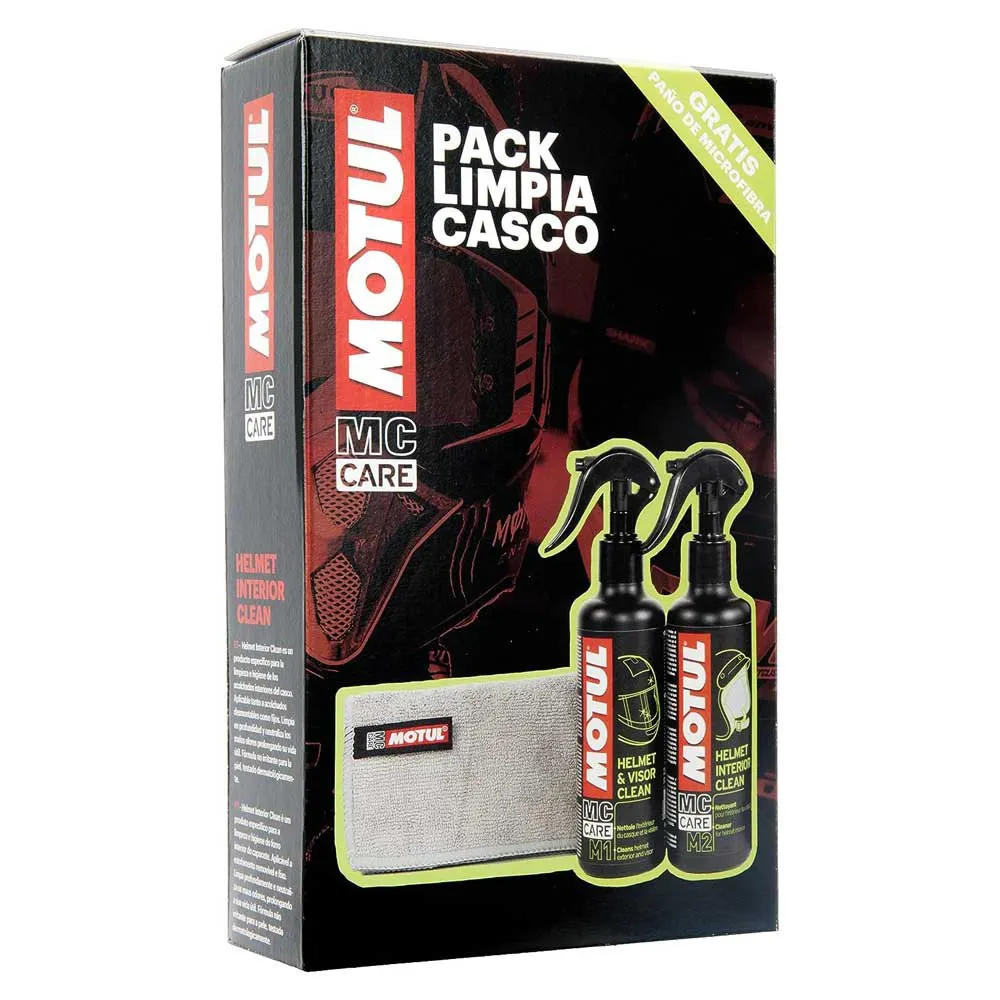 ערכת ניקוי לקסדה ומשקף MOTUL M1 + M2 כולל מטלית – תמונה 2