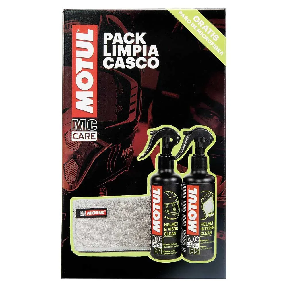 ערכת ניקוי לקסדה ומשקף MOTUL M1 + M2 כולל מטלית – תמונה 3